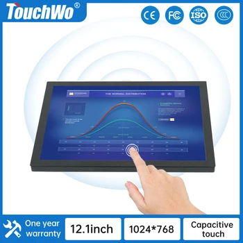 TouchWo 12.1 palca embedded standard VESA Odprt Okvir Embed Kiosk Industriji Monitor Lcd Ips Zaslon na Dotik Industrial Panel PC