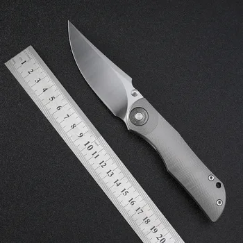 TwoSun TS269 Titana Ročaj D2 Jekla, Zložljiv Keramični Nož Titanium Kroglični Ležaj Posnetek na Prostem Lov EOS Žepni Noži