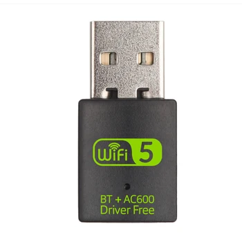 USB Brezžično tehnologijo Bluetooth, združljiva kartica Lan Lahki Omrežna Kartica 600Mbps Dual Band Zunanji Sprejemnik Prenosni RAČUNALNIK Desktop