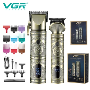 VGR V-670 Maquinas De Cortar Pelo Poklicno Moški Frizerski Professional Hair Trimmer Clipper Set