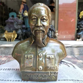 Vietnam Velik človek, Predsednik Ho Chi Minh HU ZHI MING BRONASTO carving Domov trgovina Podjetje Dekorativni kip