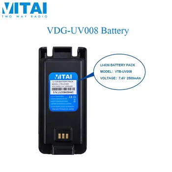 VITAI UDG-UV008 Baterije Walkie Talkie 2500mAh Baterije Dva Načina Radio