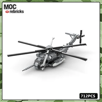 Vojaške Serije MOC Opeke CH-53E Super Stallion Težka Večnamenske Helikopterje Gradnik Modela Fant, Igrače, Darila za Rojstni dan