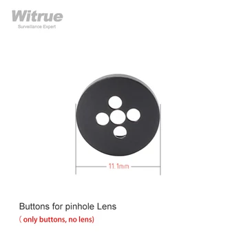 Witrue CCTV Oprema Kovinski Gumbi za Phinhole Objektiv z Navojem Gori Velikost 6.4 mm * P0.5 Premer 11.1 mm Brezplačna Dostava