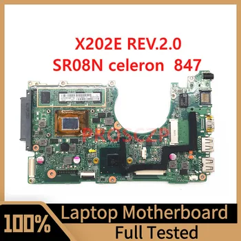 X202E REV.2.0 Mainboard Za Prenosnik ASUS matična plošča Z SR0N8 celeron 847 CPU SJTNV 100% Polno Preizkušen, ki Delajo Dobro