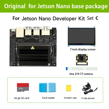 Za Jetson Nano B01 4GB Razvoj AI+7 Palčni Zaslon+Kamera+64 G SD+Card Reader+Skakalec Skp+Napajanje