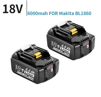za Makita 18V 6000mAh 6.0 Ah Akumulatorska ročna Orodja Baterije Z LED Li-Ion Zamenjava LXT BL1860B BL1860 BL1850 BL1830