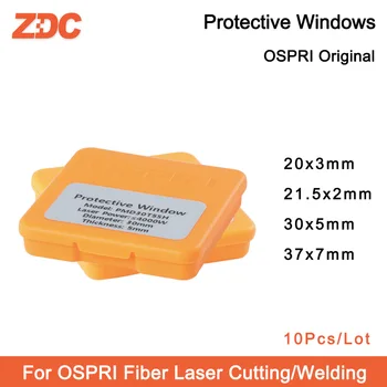 ZDC 10pcs/Veliko OriginalFiber Laserski Zaščitni Okno 20x3/30×5/37 x 7mm Optične Leče Za OSPRI Laserski Razrez Varjenje Objektiv