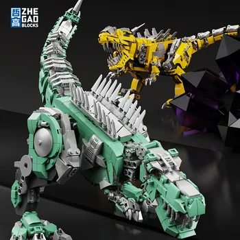 Zegao Q6003-6004 tri spremenljivke mehanske dragon fant modrost zbrati gradnik igrače majhnih delcev lase pralni Ankylo