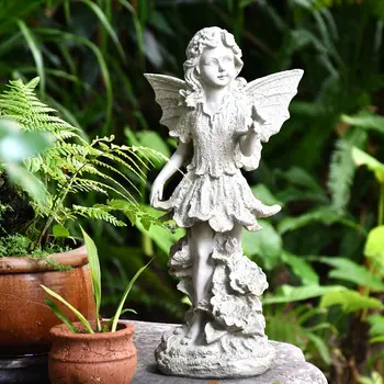 Zunanji Smolo Angel Dekleta Znak Kip Dekoracijo Vrta Krajinske Skulpture Okraski Dvorišče Vile Figurice Umetnostne Obrti